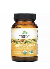 Organic India Organic Ashwagandha 90 Veg Caps B Corp, Gluten-Free, Halal,