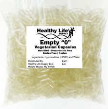 EMPTY VEGETARIAN CAPSULES SIZE 0 BULK Kosher Halal Qty 100 -10,000 Vegan Quality