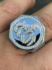 Men's Allah Islamic Pinky Ring 0.50CTS VVS Moissanite Diamond Silver Free Stud