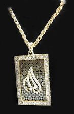 A fashion custom Islamic chain & pendant plated jewelry with rhinestone 