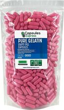 Size 000 Pink Empty Gelatin Capsules Kosher Gelcaps Gel Cap Halal Kosher Pills 