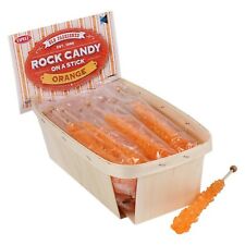 Orange Rock Candy - 24 Sticks - Party Favors - Candy Buffet - Swizzle Sticks
