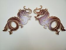 Handmade Side Dragon and Side Dragon Reverse Wooden Carving 3