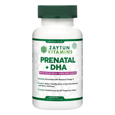 Zaytun Vitamins Halal Prenatal Vitamins DHA Folic Acid Keto Friendly 60 Softgels