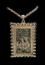 A fashion custom chain & pendant plated Islamic jewelery with rhinestone 