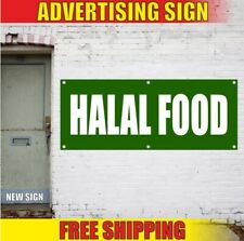 HALAL FOOD Advertising Banner Vinyl Sign Flag restaurant meat market delivery