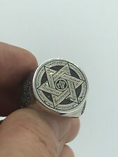 CUSTOM HANDMADE ENGRAVED AYATOL KORSI ON SIDES/ SOLEYMAN MEN'S 925 SILVER RING 