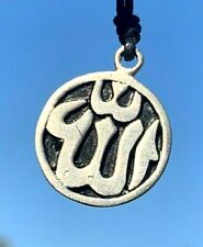 ALLAH ARABIC ISLAMIC CHARM WHITE SAPPHIRES PENDANT  21K GOLD * New With Tag *