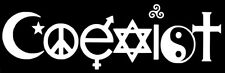 Coexist Vinyl Window Decal Bumper Sticker Jewish Pagan Christian Muslim Hippie