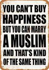 Metal Sign - Marry a MUSLIM - Vintage Look