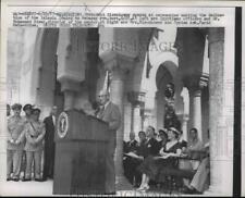1957 Press Photo President Eisenhower at DC Islamic Center on Embassy Row