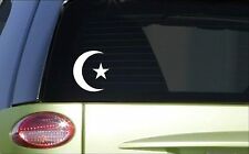 Star and Crescent *H933* 6 inch Sticker decal islam muslim allah