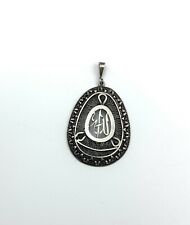 Vintage Islamic Allah Pendant .800 Silver