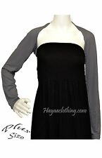 Hayaa ~ PLUS Size Hijab Muslim 1-Piece Sleeves Arm Cover Shrug Bolero~ Dark GRAY