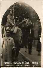 1931 Coloniale Expo Paris Muslim & Camel Voyages Hignard Freres Tunis RPPC