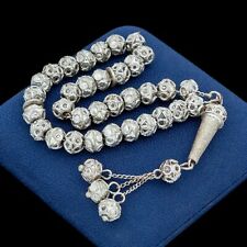 Antique Vintage Art Nouveau Sterling Silver Ottoman Islamic Prayer Bead Bracelet