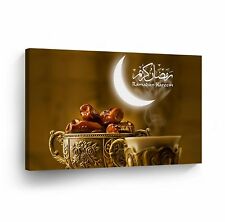 Islamic Wall Art Ramadan Kareem with Ottoman Glasses Canvas Print Home Decor