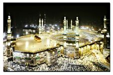 Islamic Art Canvas Poster Holy City of Mecca Hajj Muslim Home Decor No Frame