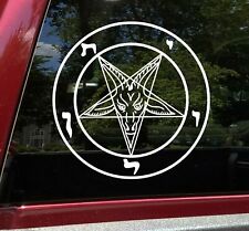 Sigil of Baphomet Pentagram Vinyl Decal - Satanism Goat - Die Cut Sticker