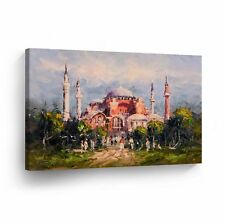 Islamic Wall Art Oil Painting Mosque Canvas Print Decor Arabic Calligraphy