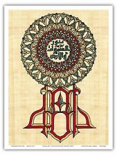 Islamic Art Papyrus Sheet Vintage World Travel Art Poster Print Giclee