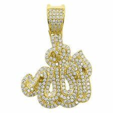 Gold 3D Iced Out Allah Muslim Pendant Hip Hop Style