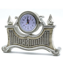 Turkish Islamic Home Table Decor Clock with 99 Names of Allah Esma 3515 Silver