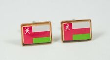 Oman Flag Cufflinks--Arabic Islamic Muslim Middle East Gulf Omani Muscat