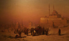 CAIRO CITADEL ISLAMIC FORTRESS ORIENTALIST PAINTING BY FREDERICK BRIDGMAN REPRO 