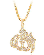 Pendant, Necklace, Men’s  Religious Muslim Jewelry, Wheat Chain Islamic Allah
