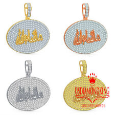 Mens 14K Gold Over Real Silver Mashallah Muslim Charm Islamic Pendant Medallion