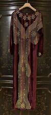 Muslim Islamic Kaftan Abaya Jilbab Long Maxi, Burgundy Velour, Size 56, NEW