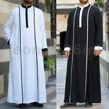 INCERUN Mens Muslim Islamic Long Sleeve Dubai Arab Saudi Kaftan Loungewear Thobe