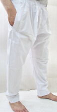 ISLAMIC SLEEP WEAR MENS WHITE TROUSERS THOUB PANTS SERWAL SALWAR SHALWAR 