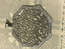 Huge Allah Islamic Muslim Quran 925 Sterling Silver Man Woman Pendant Charm
