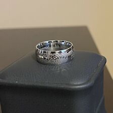 Men’s Stainless Steel Ring - Arabic Islamic Scripture, Kalima, Size 9, Silver