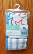ADEN AND ANAIS SMALL FRY PRE WASHED 100% COTTON MUSLIM BABY WASHCLOTH 3 PACK SET
