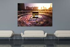 Muslim Pilgrims The Kaaba in The Haram Mosque Prints Canvas Large Décor Art   
