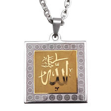Allah Gold Silver Pt Necklace Muslim Gift Islam Chain Quran God Islamic Gift Art