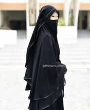 Sahara Niqab Set Purdah Face Covering Muslim Black Veil Niqaab Full Hijab Islam