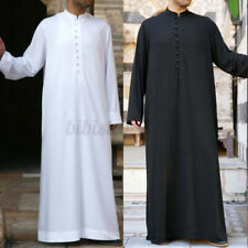 Muslim Men's Kaftan Saudi Arab Jubba Long Sleeve Islamic Saudi Maxi Kaftan Robe