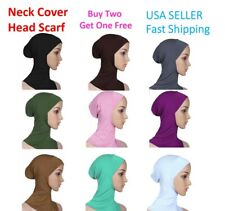 Muslim Neck Cover Head Scarf Inner Hijab Hats Islamic Under Scarf Ninja Cotton