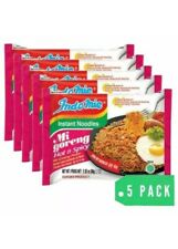 INDOMIE Instant Noodle 100%HALAL Mi Goreng Fried Noodles Hot Spicy Flavor 5 pack