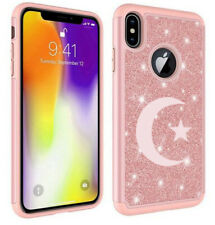 For Apple iPhone Glitter Bling Shockproof Protective Case Islamic Moon and Star