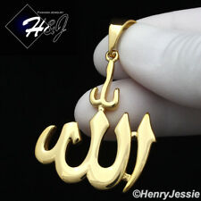 MEN WOMEN Stainless Steel Gold Plain Muslim Allah Charm Pendant*GP107