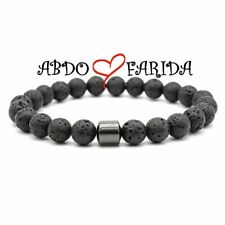 Hematite Magnet Bracelet Lava Map Tiger Howlite Stones Muslim MB-6245A-01