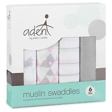 NWT ADEN + ANAIS PACK/4 COTTON MUSLIM CLASSIC SWADDLE THE LUCKY