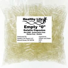 Empty Gelatin Capsules Size 0 Free Shipping USA Pharmacist Approved