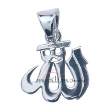 Sterling Silver Shiny Cut-out Style Allah Pendant - Muslim Islamic Jewelry