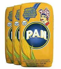  P.A.N. Yellow Corn Meal Pre-cooked Flour Harina PAN for Arepas, 2 lb. Pack of 3